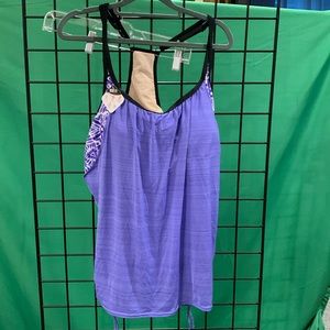 Cornflower blue tankini top 2X